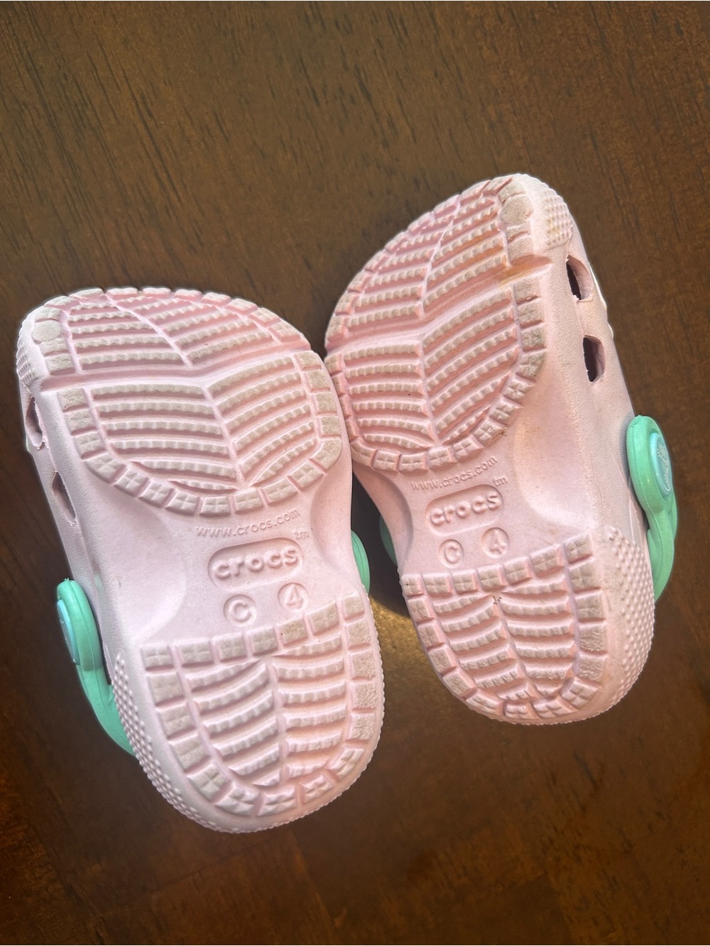 Crocs Toddler Girls Pink Mint Classic I Am Unicorn Clogs Size C4 - Picture 4 of 5